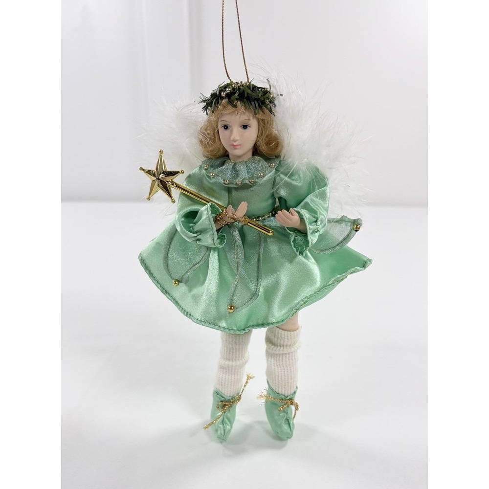 Vintage 90s Christmas Angel Fairy Shelf Sitter Ornament Doll Lot of 3 Bendable - Picture 5 of 7